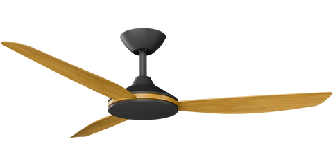 Condor 52 DC Ceiling Fan Black with Teak Blades