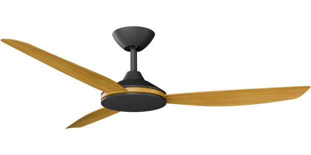 Condor 52 DC Ceiling Fan Black with Teak Blades