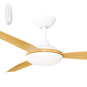 Condor 52 DC Ceiling Fan White with Bamboo Blades and LED Light