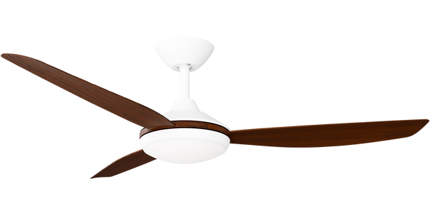 Condor 52 DC Ceiling Fan White with Koa Blades and LED Light