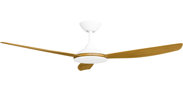 Condor 52 DC Ceiling Fan White with Teak Blades