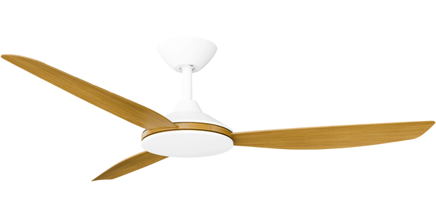 Condor 52 DC Ceiling Fan White with Teak Blades