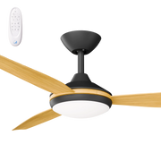 Condor 56 DC Ceiling Fan Black with Bamboo Blades and LED Light