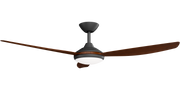 Condor 56 DC Ceiling Fan Black with Koa Blades and LED Light