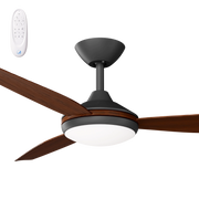 Condor 56 DC Ceiling Fan Black with Koa Blades and LED Light