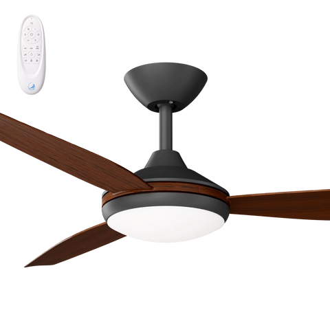 Condor 56 DC Ceiling Fan Black with Koa Blades and LED Light