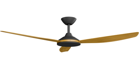 Condor 56 DC Ceiling Fan Black with Teak Blades