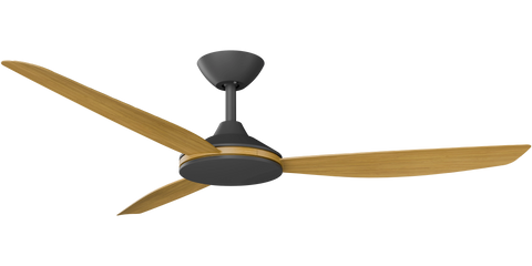 Condor 56 DC Ceiling Fan Black with Teak Blades