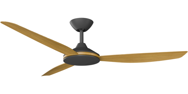 Condor 56 DC Ceiling Fan Black with Teak Blades