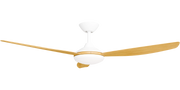 Condor 56 DC Ceiling Fan White with Bamboo Blades and LED Light