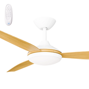 Condor 56 DC Ceiling Fan White with Bamboo Blades and LED Light