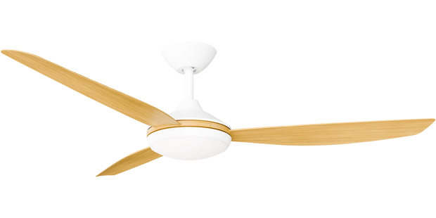 Condor 56 DC Ceiling Fan White with Bamboo Blades and LED Light