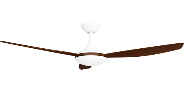 Condor 56 DC Ceiling Fan White with Koa Blades and LED Light