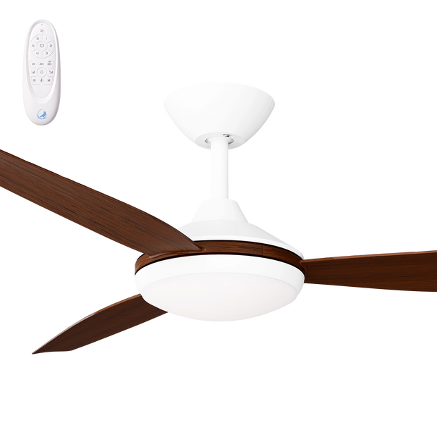 Condor 56 DC Ceiling Fan White with Koa Blades and LED Light