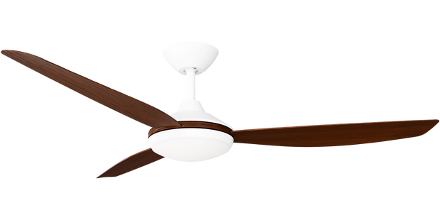 Condor 56 DC Ceiling Fan White with Koa Blades and LED Light