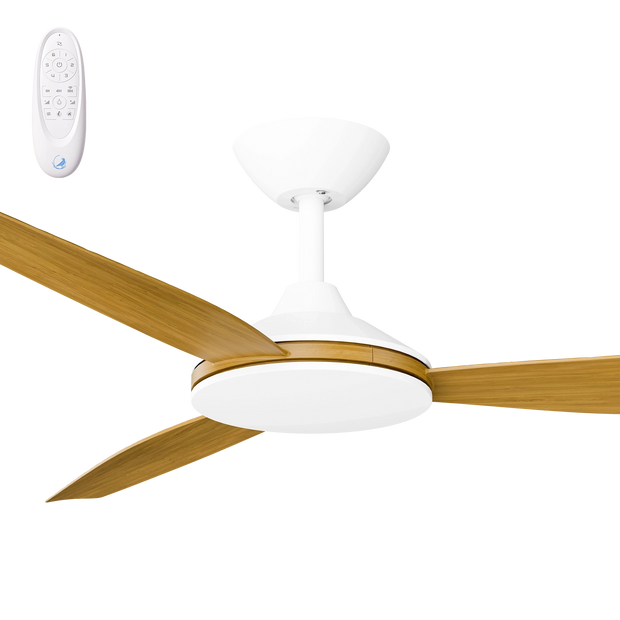 Condor 56 DC Ceiling Fan White with Teak Blades