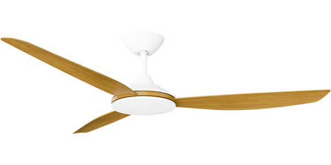 Condor 56 DC Ceiling Fan White with Teak Blades