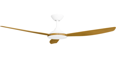 Condor 56 DC Ceiling Fan White with Teak Blades