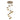 Couas 120w LED CCT 12 Light Dropper Textured Aluminum Gold Pendant