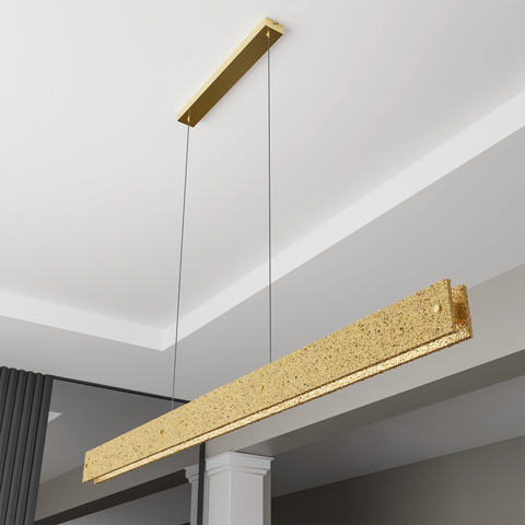 Couas 30w LED CCT 1500mm Textured Aluminum Gold Pendant
