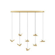 Paratebueno 8x3w LED 3000k Oblong Pendant Brass