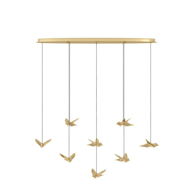 Paratebueno 8x3w LED 3000k Oblong Pendant Brass