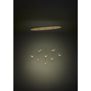 Paratebueno 8x3w LED 3000k Oblong Pendant Brass