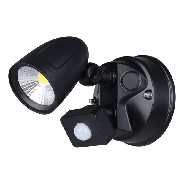 CHOPPER 2 15W LED CCT Single Black With Sensor Spotlight