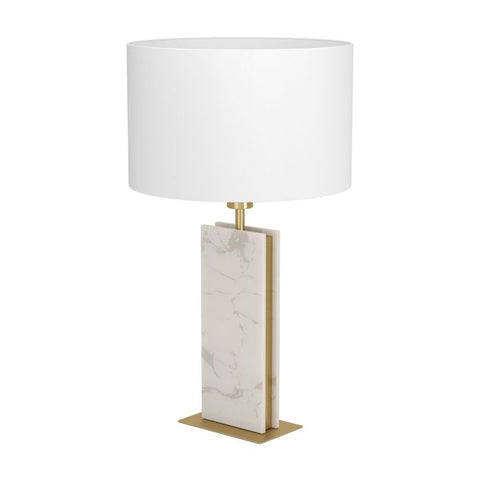 BELESAR E27 Brushed Brass/ White Marble Table Lamp