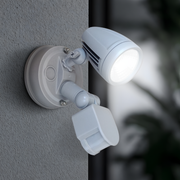 ILLUME 10w LED IP44 Silver Single with sensor Spotlight