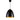 Egg Pendant Black with Beaten Brass Inner