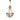 Doma 3lt Medium Pendant Nickel and Glass