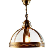Winston Small Glass Dome Pendant Brass