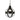 Saxon Small Glass Sphere Pendant Black