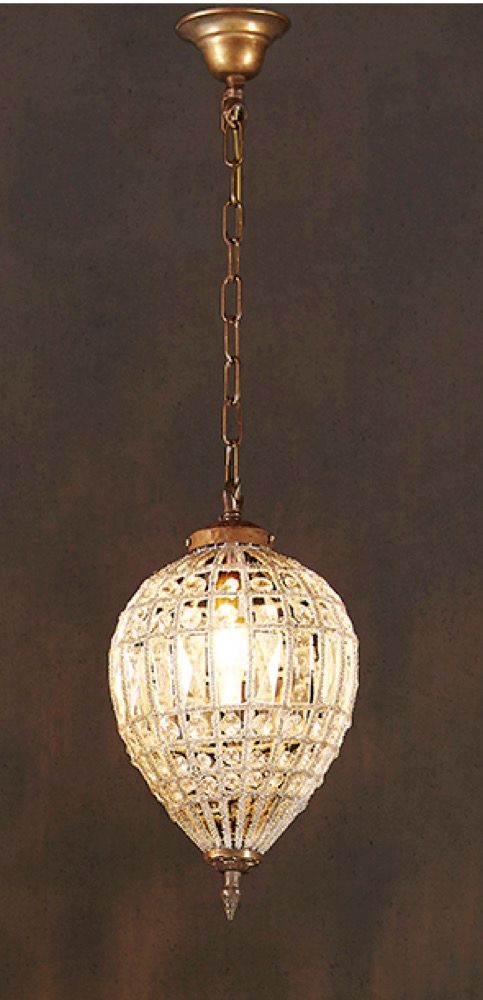 St Loren Small Chandelier Crystal and Brass
