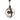 Saxon Small Glass Sphere Pendant Shiny Nickel