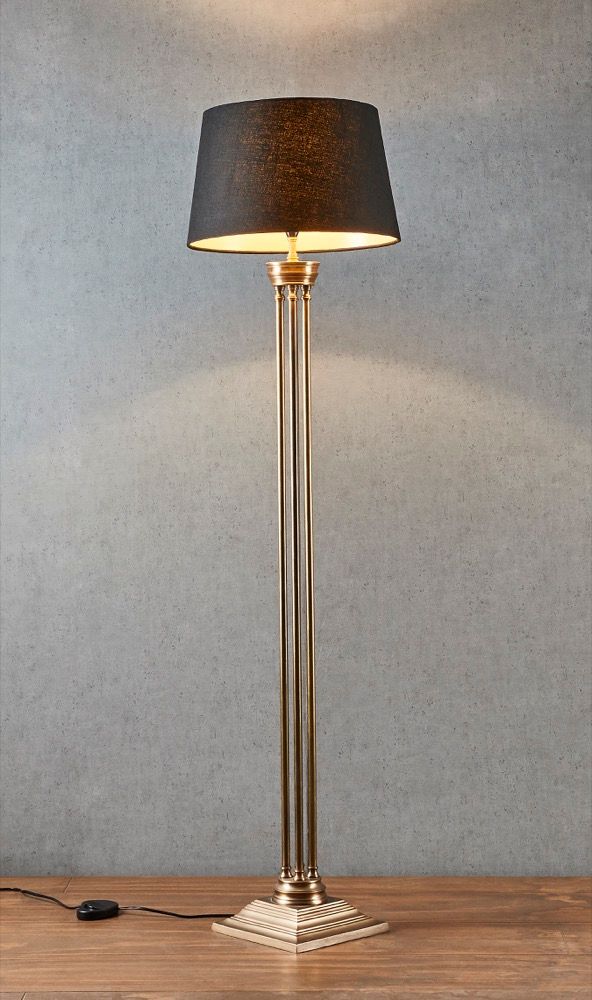 Hudson Floor Lamp Base Only Brass