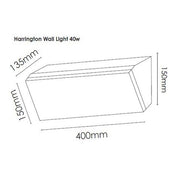 Harrington 36w CCT LED Wall Light Black