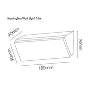 Harrington 10W CCT LED Wall Light Black