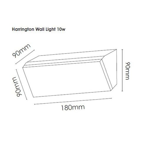 Harrington 10W CCT LED Wall Light Black