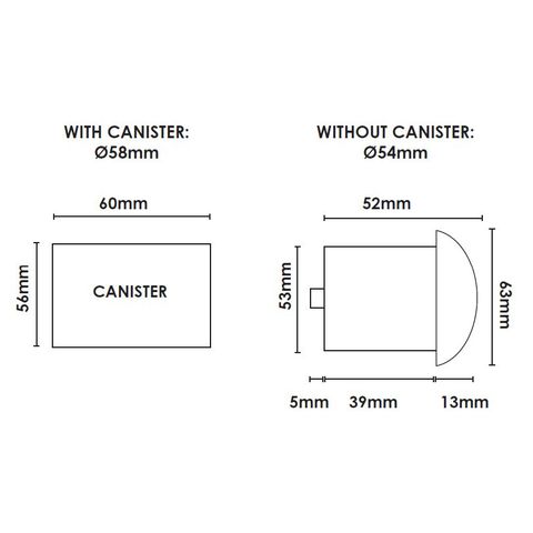 Kroll 2 Warm White 3000K Wall Light 240v Black