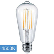 Pear ST64 4w LED Filament - E27 - Cool White - 4500K