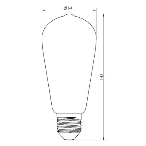 Pear ST64 4w LED Filament - E27 - Cool White - 4500K