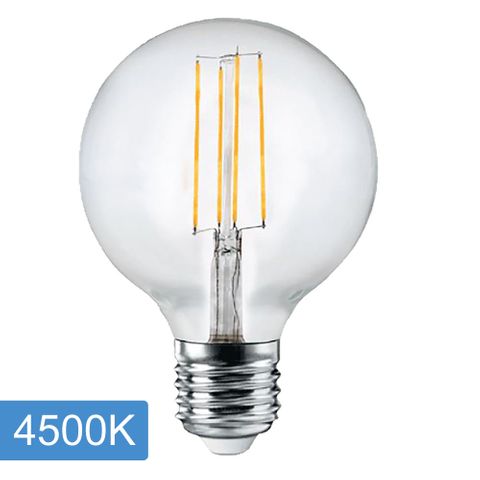 6w E27 G125 LED Filament 4500k 700lms