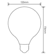 6w E27 G125 LED Filament 4500k 700lms