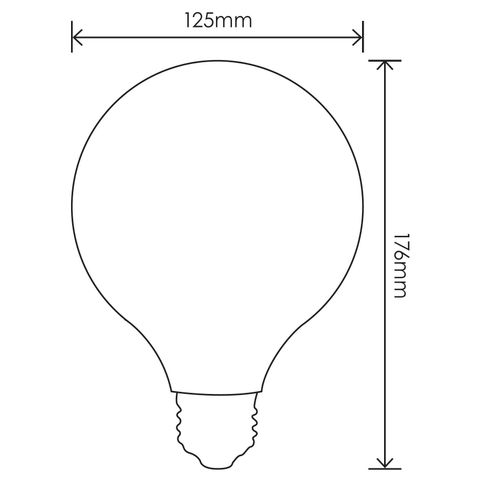 6w E27 G125 LED Filament 4500k 700lms