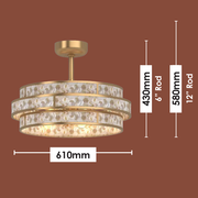 Deco DC Fandelier 4 x E14 Light Gold