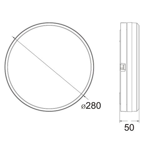 Hector-280 40W IP65 LED Ceiling Light - White