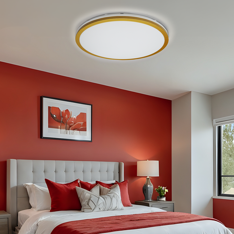 Hector-380 50W IP65 LED Ceiling Light - Gold
