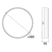 Hector-380 50W IP65 LED Ceiling Light - White